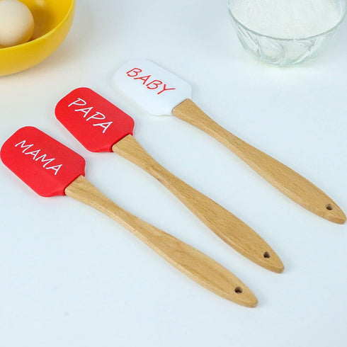 Generic Silicone Spatula Set, Caliamary 3 Pieces Heat Resistant Spatulas Silicone Kitchen Utensils For Baking, Mixing and Cooking, Cake Decorating...