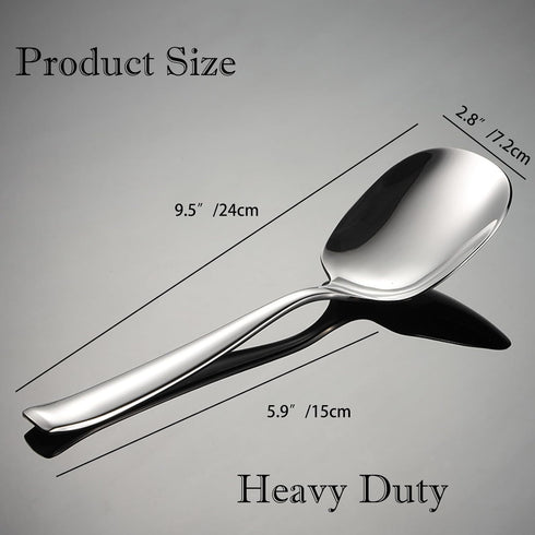 Large Serving Spoon, Premium 316L Stainless Steel Buffet Serving Spoon 9.5 Inch (1pack)...