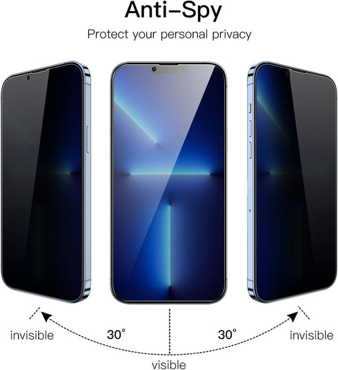 JETech Privacy Full Coverage Screen Protector for iPhone 13 Pro Max 6.7-Inch, Anti-Spy Tempered Glass Film, Edge to Edge Protection Case-Friendly,...