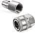 2 Sets NPT 3/8 Inch Stainless Steel Male and Female Quick Connector Kit Pressure Washer Adapters(Internal Thread, External Thread)...