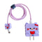 Cute Cartoon Charger Protector Case - Compatible for iPhone 18W 20W USB-C Power Adapter and Lightning Cable (15)......