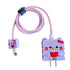 Cute Cartoon Charger Protector Case - Compatible for iPhone 18W 20W USB-C Power Adapter and Lightning Cable (15)......