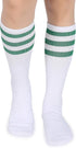 Pareberry Classic Triple Stripes Soft Cotton On the Calf Retro White Tube Socks...