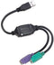 SANOXY USB to Dual PS/2 Adapter, for Mouse and Keyboard (Black)...
