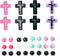Silicone Focal Beads Rubber Beads Kit Bulk for Beadable Pens Keychain Jewelry Making DIY Keychain Supplies Focal Pen Beads (Cross 32pcs), Small...