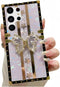Compatible with Samsung Galaxy S22 Ultra Phone Case Butterfly Design,Cute Bling Rhinestones Sparkle Kickstand Case for Women Girls,Rectangle Desig...