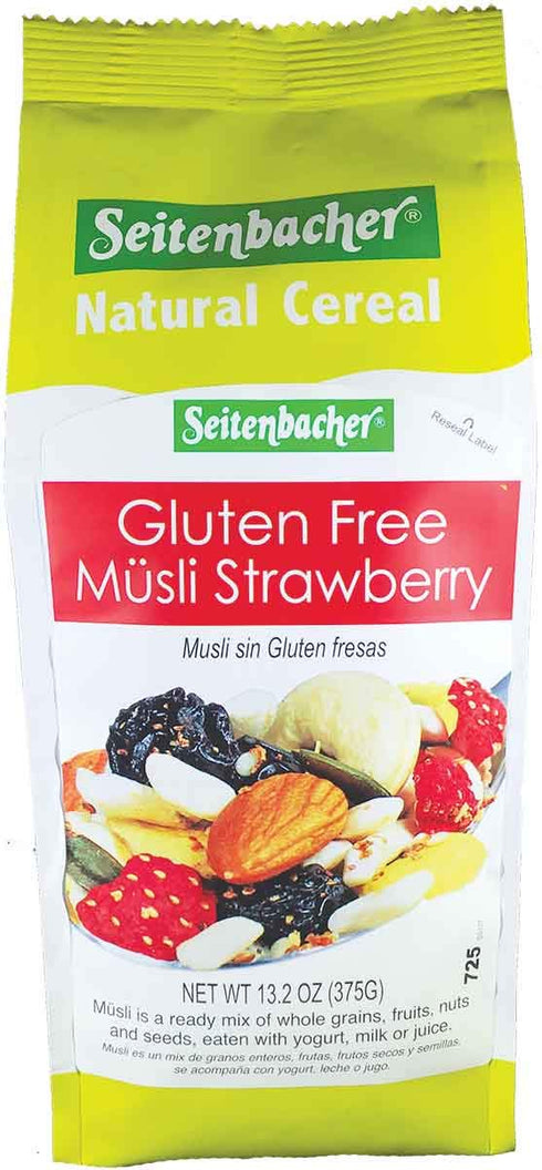 Seitenbacher Gluten Free Muesli Strawberry Natural Cereal, 13.2 Ounce...