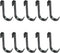 10pcs Solid S Hooks Aluminum Alloy Small Hooks Black Wire Shelf Hooks for Hanging Pots, Pans, Plants, Coffee Mugs, Kitchen Utensils, 2.28"×0.29"×1...