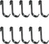 10pcs Solid S Hooks Aluminum Alloy Small Hooks Black Wire Shelf Hooks for Hanging Pots, Pans, Plants, Coffee Mugs, Kitchen Utensils, 2.28"×0.29"×1...