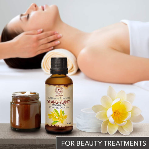 Ylang-Ylang Essential Oil 1.7 Fl Oz - Cananga Odorata - Madagaskar - 100% Pure & Natural Ylang Ylang Oil Best for Aromatherapy - Good Sleep - Beau...