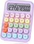 Mechanical Pushbutton Calculator,12 Digit Large LCD Display,Big Buttons Easy to Press,Colorful Candy Calculator,Automatic Sleep,with Battery.for O...