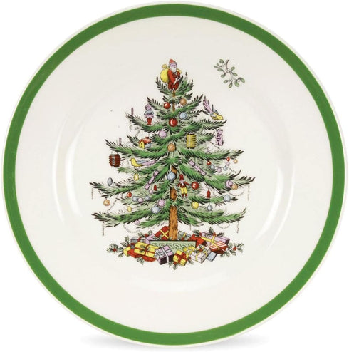 Spode 7.25" Salad Plate - Christmas Tree Design | Stoneware - Dishwasher, Microwave, Freezer Safe | Holiday Dinnerware Décor - Gifting Ideas, Gath...