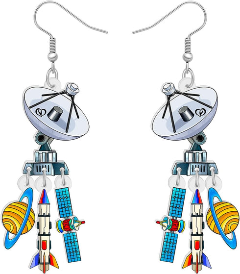 BONSNY Dangle Novelty Funny Teacher Class Scientific Laboratory Equipment Earrings Acrylic Back to School Jewelry For Women Gifts Charms...