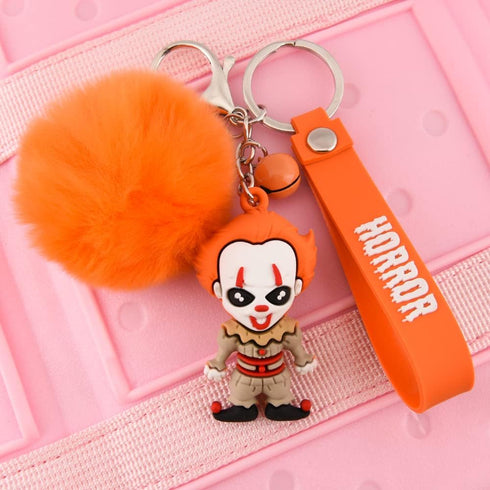 CEMMY XU Women Men Halloween Keychain Horror Movie Keychains Small Bell for Party Favor...