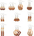 FASHEWELRY 20Pcs Resin Wooden Earring Pendants 10 Styles Gold Teardrop Rectangle Rhombus Flat Round Geometry Vintage Resin Wood Statement for Jewe...