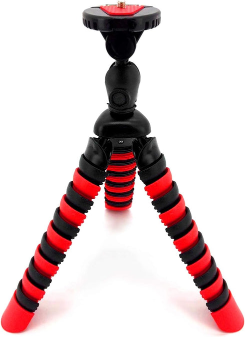 12" Inch Tripod w/Flexible Spider Disc Legs with Quick Release Plate and Bubble Level for All Cameras + eCostConnection Microfiber Cloth...