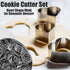 Mini Metal Cookie Cutters Set, Geometric Shapes Cookie Biscuit Cutter Set, Star Flower Hexagon Round Heart Square Triangle Oval Stainless Steel Cu...