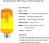 Upgraded Single Mode LED Flame Light Bulb with Gravity Sensor 6W E26 Indoor Flame Flickering Bulb 12V Outdoor One Mode Flaming Bulb for Holiday/Ba...