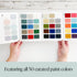 Country Chic Paint Color Card - 50 Furniture Paint Color Swatches...