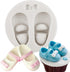 Baby Shoes Silicone Molds For Baby Shower Cake Decorating Cupcake Topper Candy Chocolate Gum Paste Polymer Clay...