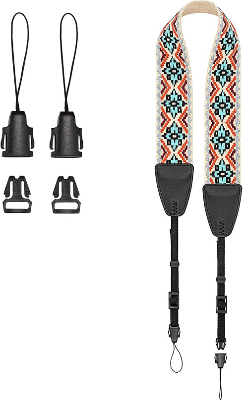 Eggsnow 2" Wide Woven Camera Straps, Binocular Strap Universal Shoulder Strap for All DSLR Cameras & Binoculars, Great Gift for Men Women Photogra...