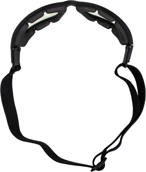 Epoch Eyewear Padded Motorcycle Riding Goggles Clear Lens ANSI Z87.1 Safety Rated...
