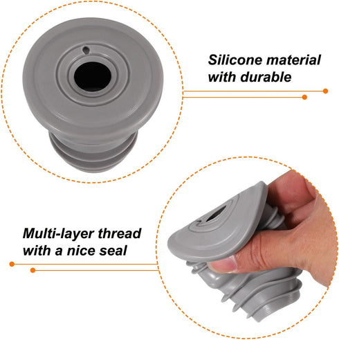 uxcell Drain Pipe Seal Ring, Silicone Ring Washing Machine Sealing Plug, Anti-Odor Floor Drain Plug Sewer Pipe Seal Ring Sealing Cover for 35-40mm...