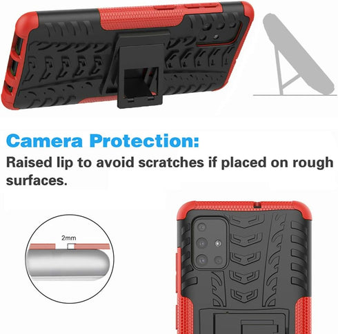 Asuwish Phone Case for Samsung Galaxy A51 4G with Tempered Glass Screen Protector and Slim Stand Hybrid Heavy Duty Rugged Protective Cell Cover A ...