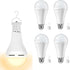Rechargeable Light Bulbs 9W,Battery Operated Powered LED Light Bulb 600Lumen 3000K Warm White for Power Outage,Camping,Outdoor Activity,Hurricane,...