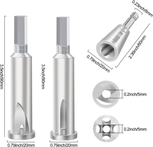 Wire Twisting Tool for Drill - 3Pcs 3 Way/ 5 Way Electric cord Stripper and Electrical Wire Twister Tool for Electric Power Drill, Stripping and T...