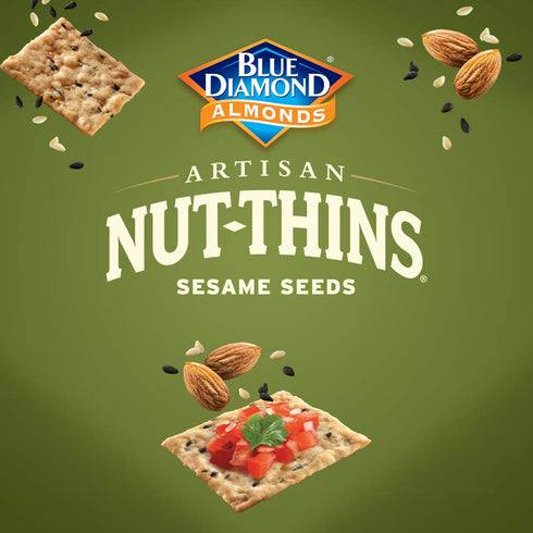 Blue Diamond Artisan Almond Nut Thins, Sesame Seed, 4.25 Oz...