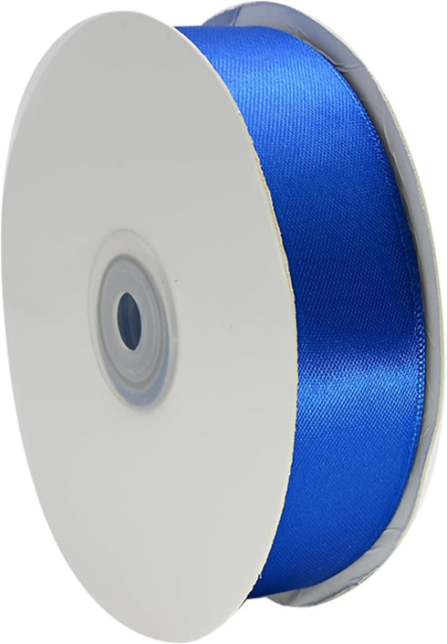 Double Face Royal Blue Satin Ribbon 1 Inch X 50 Yards Polyester Royal Blue Ribbons for Gift Wrapping Fabric Ribbon for Crafts Flower Bouquet Sewin...