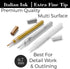 White Paint Pen, 0.7mm Acrylic 2 White, 2 Gold, 2 Silver Permanent Marker Pens for Wood Rock Plastic Leather Glass Stone Metal Canvas Ceramic Mark...