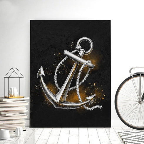 Boat Anchor DIY 5D Diamond Painting Kits by Numbers for Adults, Lighthouse Ship Diamond Art Home Wall Decor 30x40 cm...