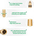 Watflow 3/4" Solid Brass Hose Nozzle - Heavy Duty High Pressure Hose Nozzle, Twist Hose Nozzle Sprayer for Watering Flowers, Lawns, Cleaning Groun...