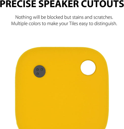 Silicone Case for Tile Mate 2022 with Keychains, 2 Pack Anti-scratch Protective Cover with Carabiner (Yellow/Fluorescent Green)...