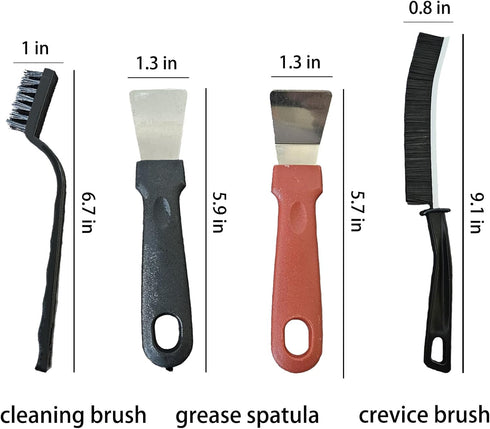 7 Pcs Multi-Purpose Crevice Cleaning Brush Tool for Stubborn Kitchen Grease Stains, Bathroom Crevices, Window Gutters, Tiles and Faucets...