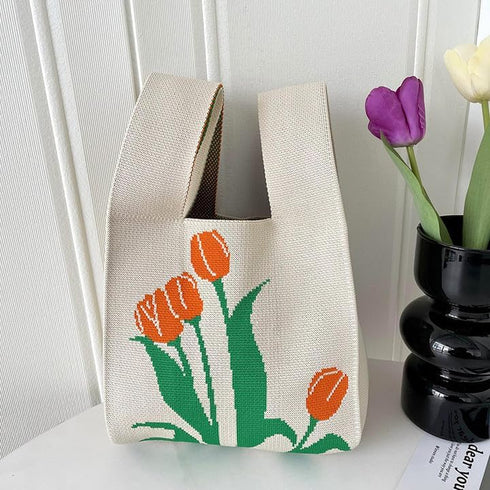 Cute Wrist Bag for Women Trendy Knit Handbag Small Purse for Mom Girlfriend Birthday Christmas Valentines...