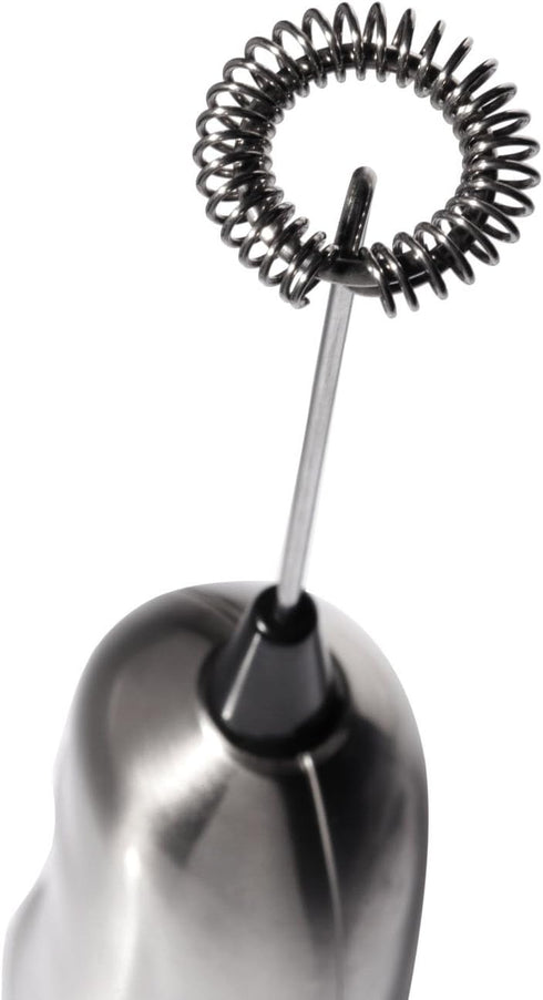 Ozeri Deluxe Milk Frother and 12 oz Frothing Pitcher in Stainless Steel, with Extra Whisk Attachment...
