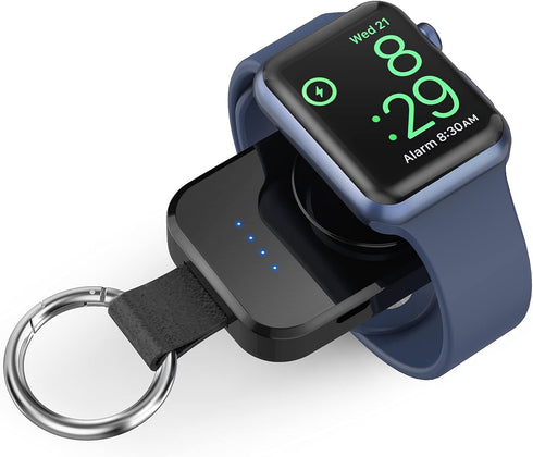 i.VALUX Portable Wireless Charger for Apple Watch Series 9/8/UItra/7/6/5/4/3/2/SE/Nike,Compact Magnetic iWatch Charger 1000mAh Extra Battery Smart...