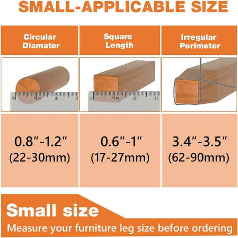 BAIPOK 36Pcs Round Chair Leg Floor Protectors with Felt Bottom, Silicone Chair Leg Covers Caps for Hardwood Floors, Dining Room Bar stools Leg Pro...
