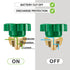 Spurtar Car Battery Disconnect Switch 12V - 24V Top Post 2Pcs, Quick Disconnect Battery Cut Off Switch for Truck RV Boat Vehicles, Green Knob...