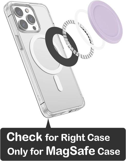 metisinno Magnetic Base Basic Compatible with PopSocket Phone Grips and iPhone MagSafe Cases, Purple...
