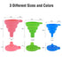 Kitchen Silicone Collapsible Funnel Set of 3,Small and Large,Flexible-Foldable-Cooking-Food-Grade Funnels for Filling Small or Mini Bottles,Perfum...