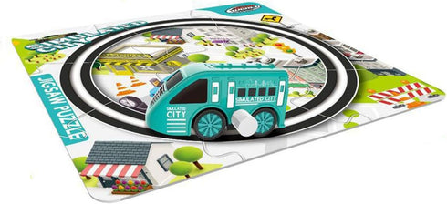 Puzzles for Kids with Car, Puzzle Track Car Play Set Educational Toy for 3 4 5 6 7 8 9 10 Year Old Boys Girls Kids Gifts (17 PCS, 6688-351 City)...