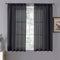 Tollpiz Short Sheer Curtains Linen Textured Bedroom Curtain Sheers Light Filtering Rod Pocket Voile Curtains for Living Room, 54 x 45 inches Long,...