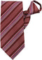 Jacob Alexander Men's Pre-Tied Urban Stripe Pattern Zipper Neck Tie - Burgundy...