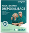 Sirona Disposable Bags for Adult Diapers | Discreet, Locks In Odors, Leak-Proof Adhesive, Environmentally Friendly & Biodegradable | Travel-Friend...