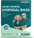 Sirona Disposable Bags for Adult Diapers | Discreet, Locks In Odors, Leak-Proof Adhesive, Environmentally Friendly & Biodegradable | Travel-Friend...