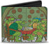 Nickelodeon Men's Buckle-Down PU Bifold Wallet, Ninja Turtles, 4.0" x 3.5"...